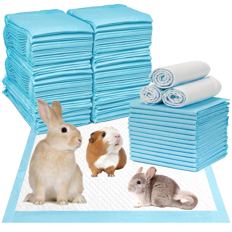 kathson 100Pcs Rabbit Pee Pads,18" x13" Disposable Bunny Diapers Cage Liners,Super Absorbent Pet Toilet Training Pads for Guinea Pig,Hedgehogs,Hamsters,Chinchillas,Cats,Reptiles and Small Animals - Image 1